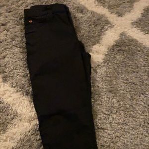 Mid rise black skinny jeans